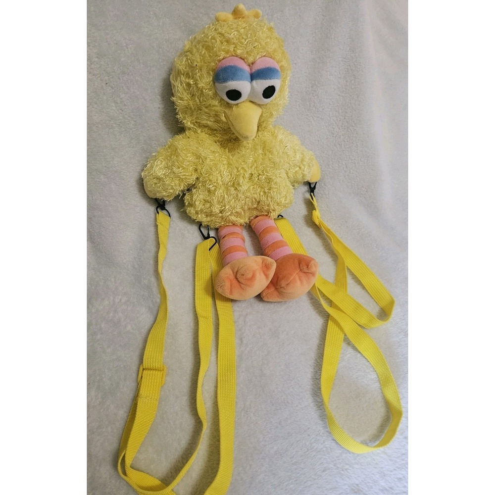 Sesame Street Big Bird Backpack Miniso 2019 Plush Yellow Rare Bag